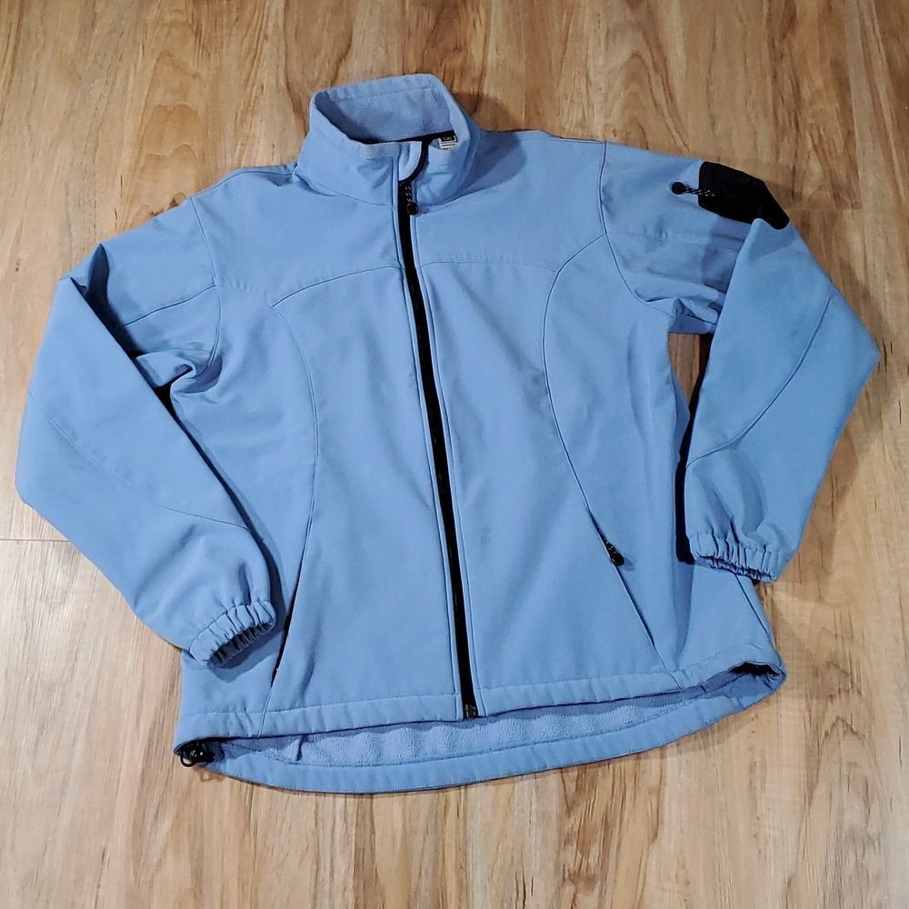 💜Black Diamond Periwinkle Soft Shell Zippered Jacket Large